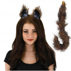 Brown Cat Ears & Tail Set