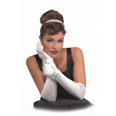 Satin Gloves with Bow Buckle