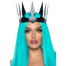 Faux Leather Spiked Crown