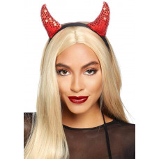 Sequin Devil Horns Headband