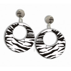 80's Zebra Print Earrings