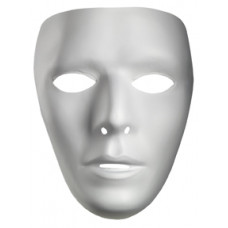 White Blank Male Mask