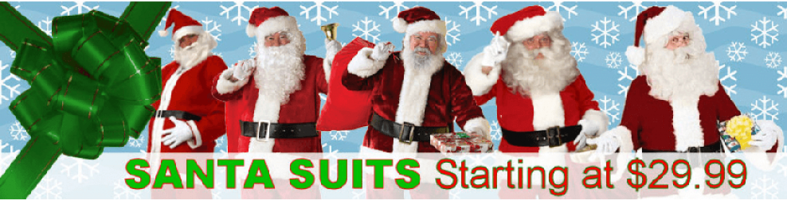 Santa Suits Starting at $29.99