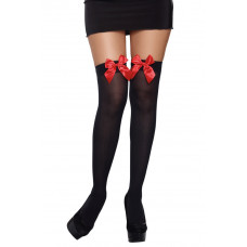 Sheer Thigh Highs w/Bow