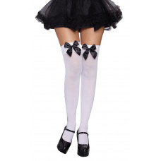 Sheer Thigh Highs w/Bow