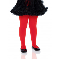 Girls Red Opaque Tights