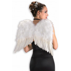 22" White Feather Wings